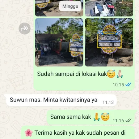 Pengiriman Papan Bunga Duka Dadap Juntinyuat