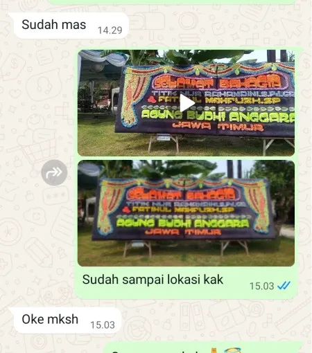 Pengiriman Papan Bunga Dadap Juntinyuat